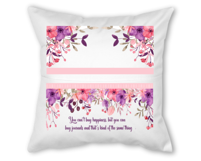 Crafting Pillow With Pocket: YOU CAN&#39;T BUY HAPPINESS, BUT YOU CAN BUY JOURNALS AND THAT IS KIND OF THE SAME THING