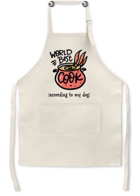 Dog Apron: WORLD BEST COOK...ACCORDING TO MY DOG