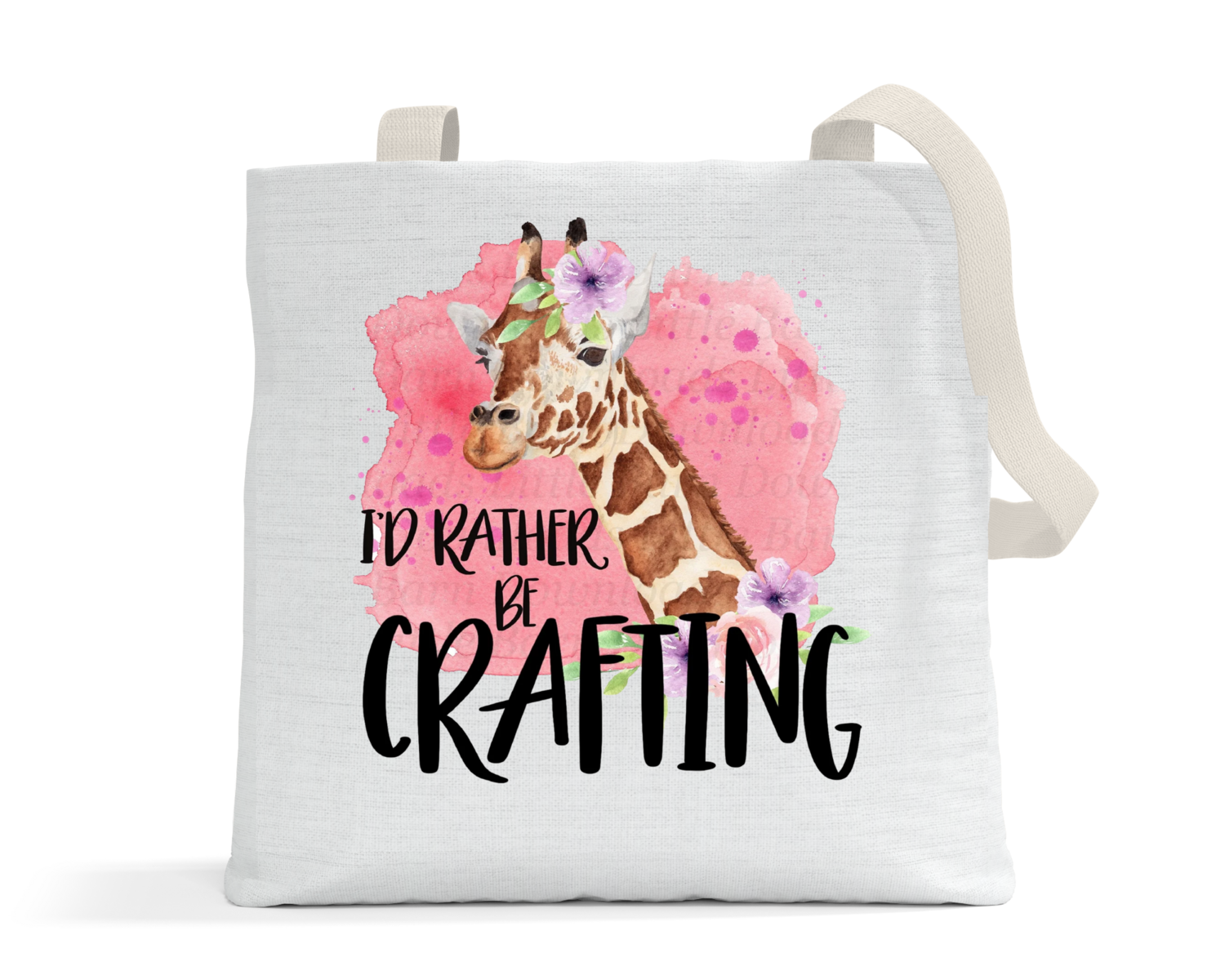 Crafting Tote Bag: I'D RATHER BE CRAFTING