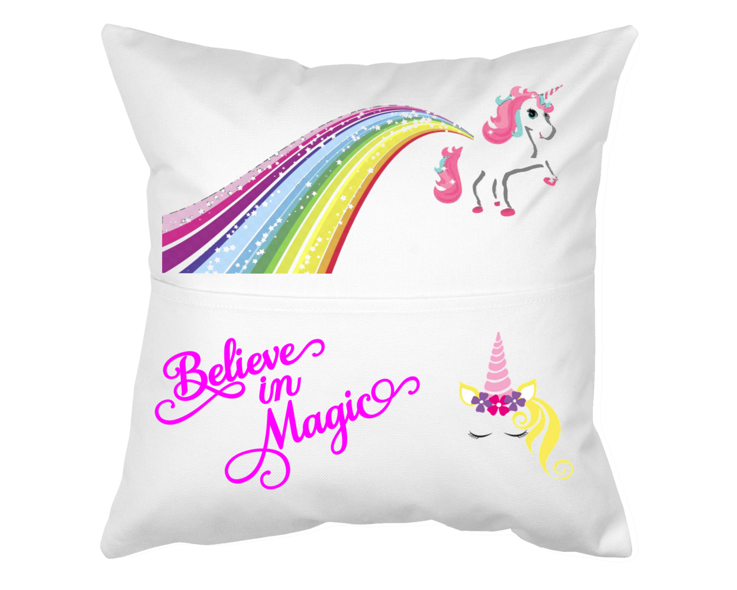 Pillow With Pocket: BELIEVE IN MAGIC
