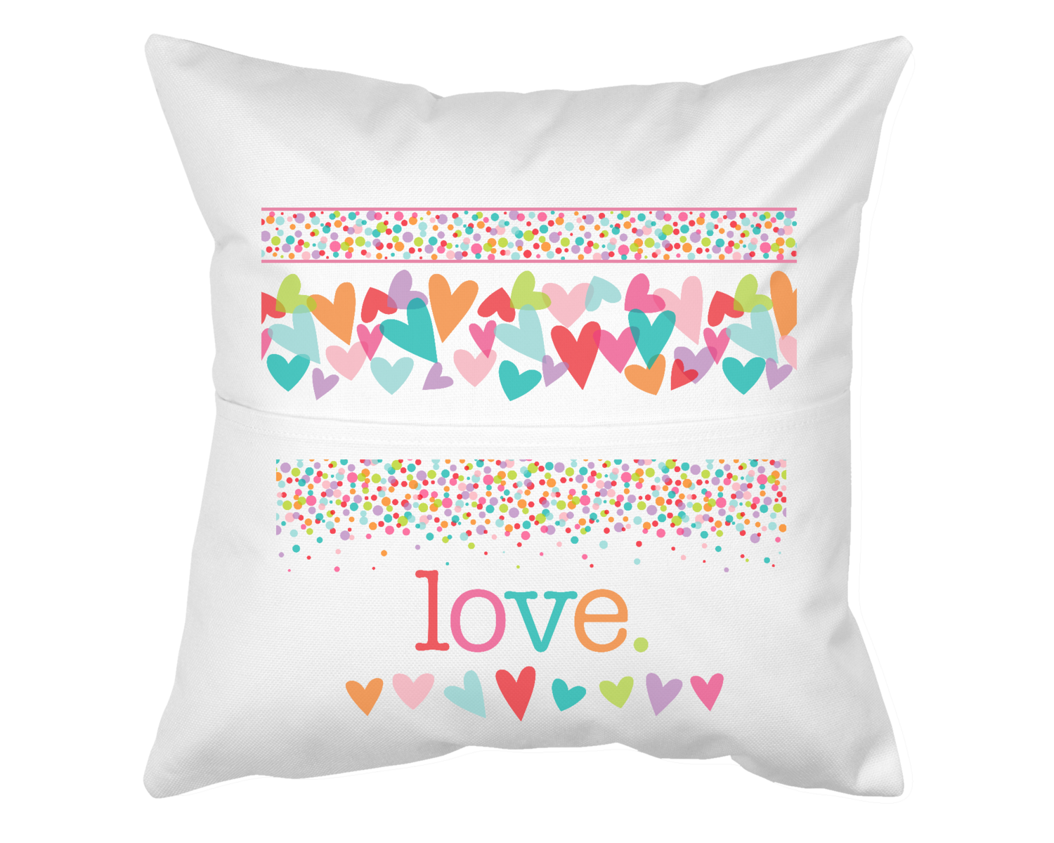 Pillow with Pocket: LOVE