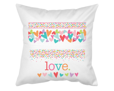 Pillow with Pocket:  LOVE