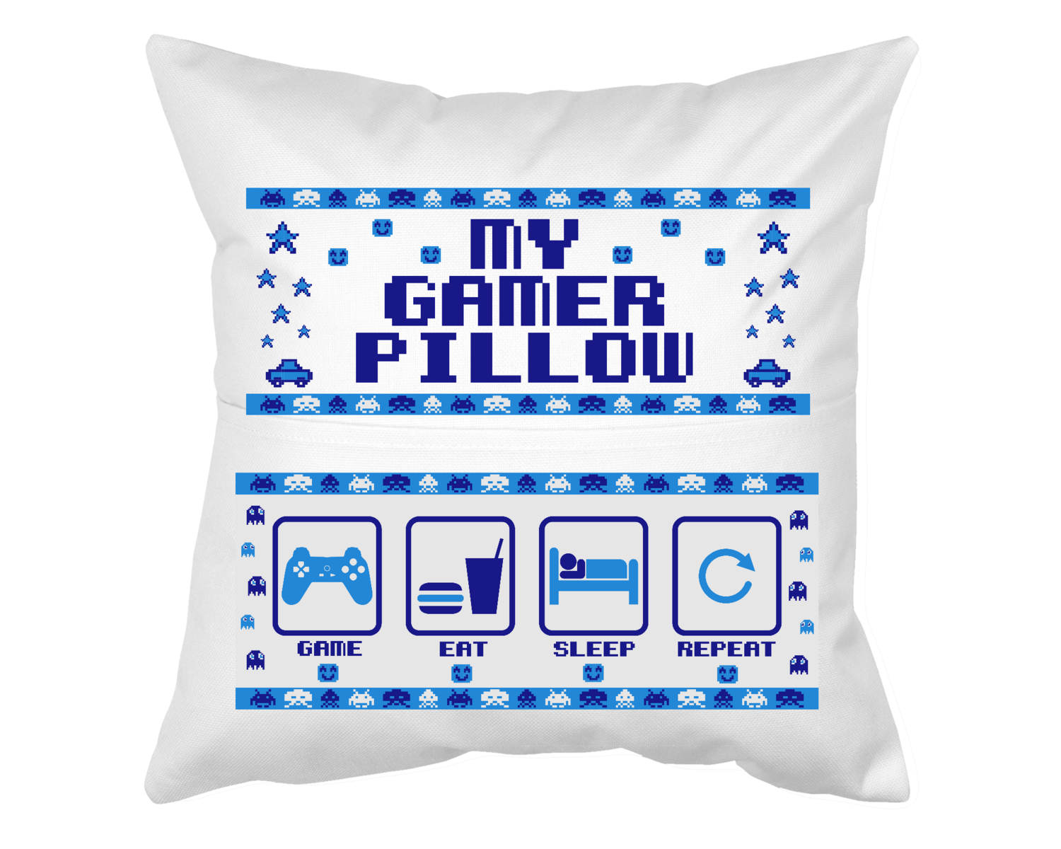 Pillow With Pocket:  MY GAMER PILLOW