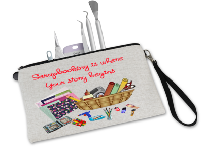 Crafting Tool Bag: SCRAPBOOKING IS WHERE YOUR STORY BEGINS