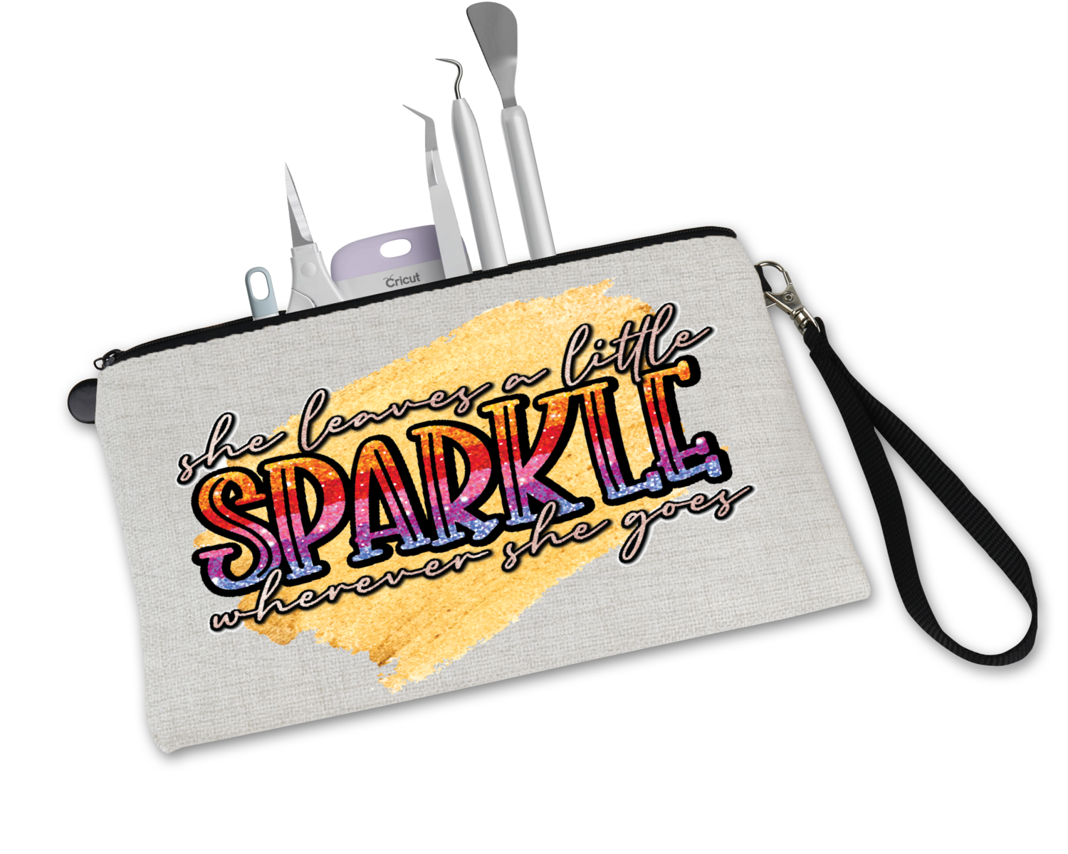 Crafting Tool Bag: SHE LEAVES A LITTLE SPARKLE WHEREVER SHE GOES