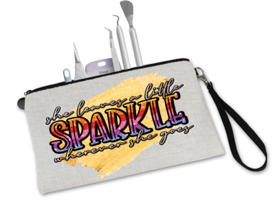 Crafting Tool Bag: SHE LEAVES A LITTLE SPARKLE WHEREVER SHE GOES
