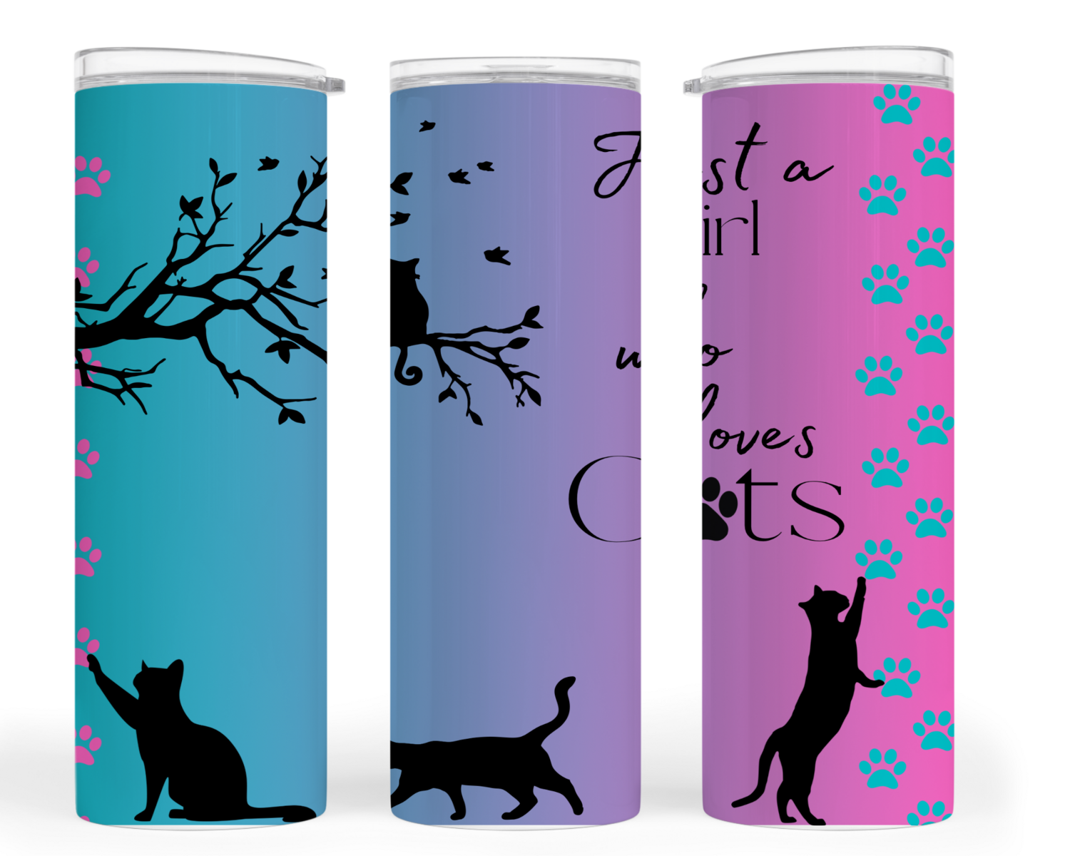 CAT TUMBLER: JUST A GIRL WHO LOVES CATS
