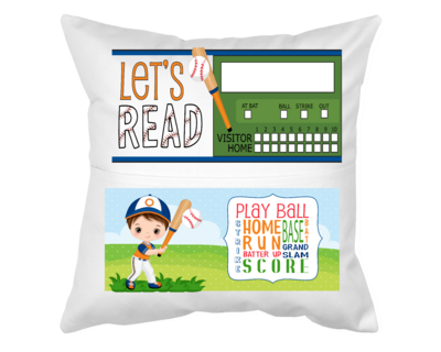 Pillow With Pocket:  LET&#39;S READ PLAY BALL
