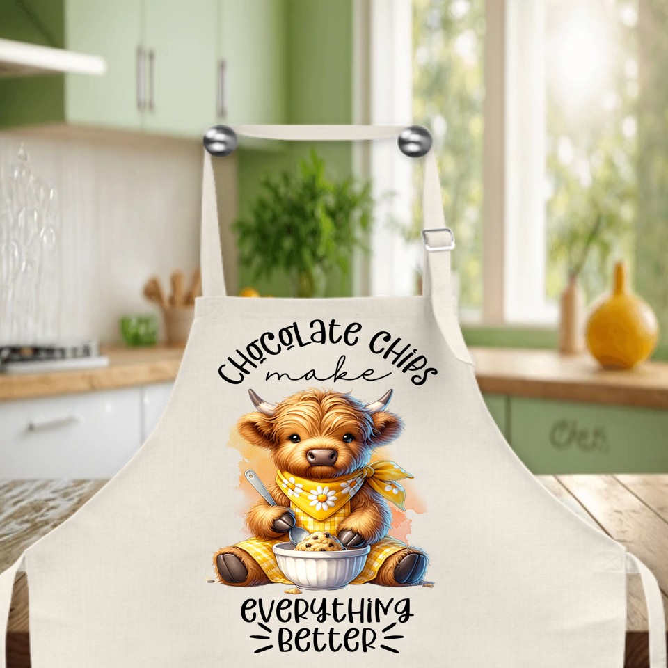 Animal Apron: CHOCOLATE CHIPS MAKE EVERYTHING BETTER