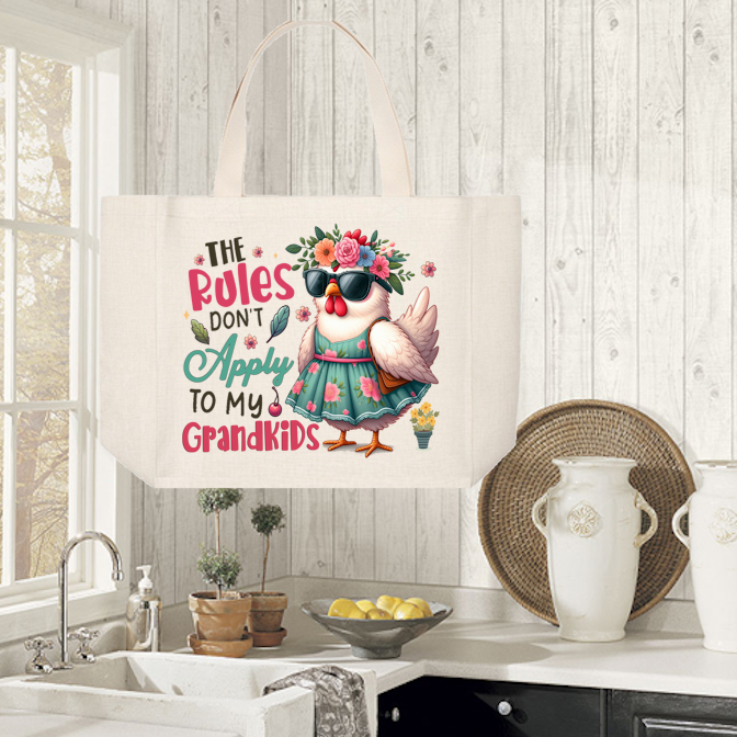 Tote Bag: THE RULES DON&#39;T APPLY TO MY GRANDKIDS