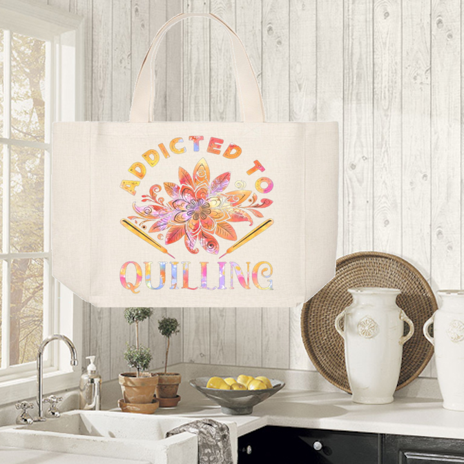 Crafting Tote Bag:  ADDICTED TO QUILLING