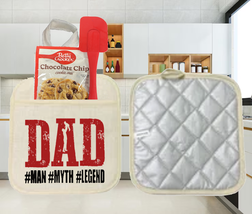 Potholders: DAD #MAN#MYTH#LEGEND