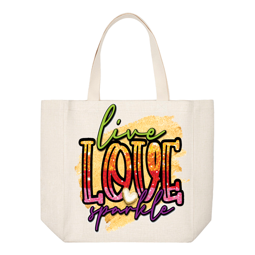 Crafting Tote Bag:  LIVE LOVE SPARKLE