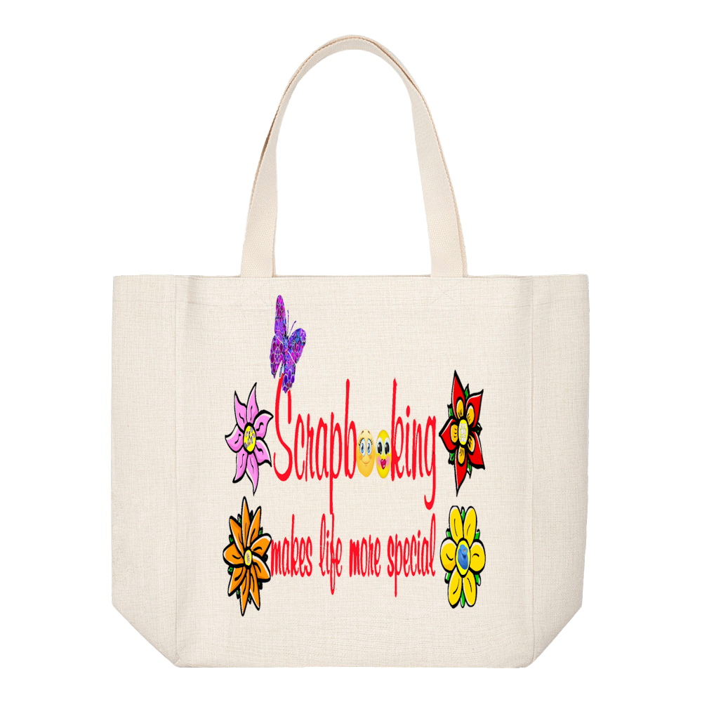 Crafting Tote Bag: SCRAPBOOKING MAKESLIFE MORE SPECIAL