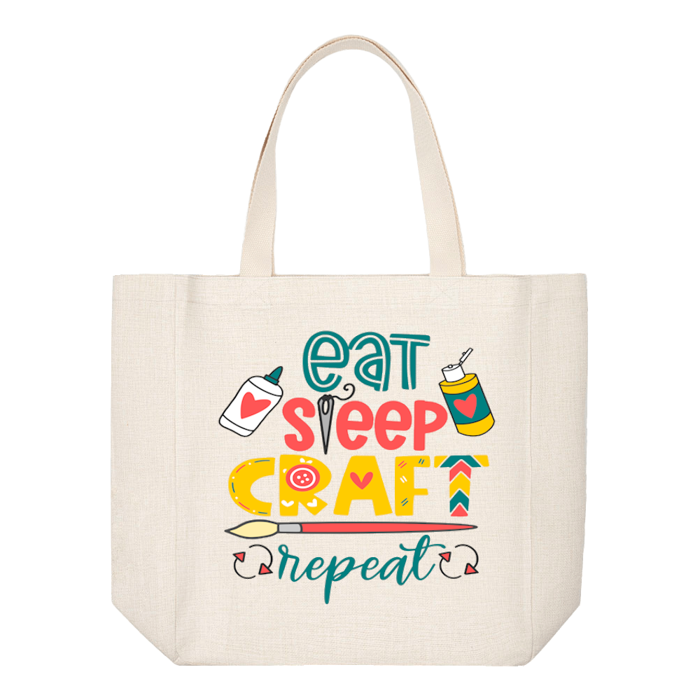 Crafting Tote Bag:  EAT SLEEP CRAFT REPEAT