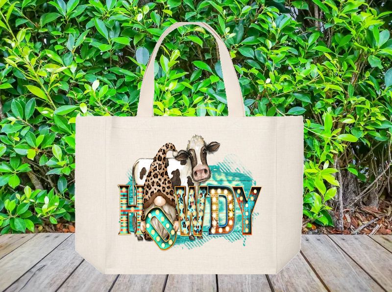 Tote Bag:  HOWDY WITH HEIFER