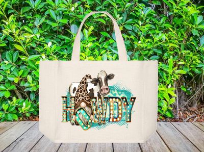 Tote Bag:  HOWDY WITH HEIFER
