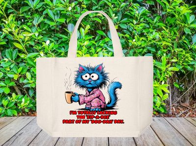 Tote Bag: I&#39;M TOTALLY LACKING THE &quot;ZIP-A-DEE&quot; PART OF MY &quot;DOO-DAH&quot; DAY