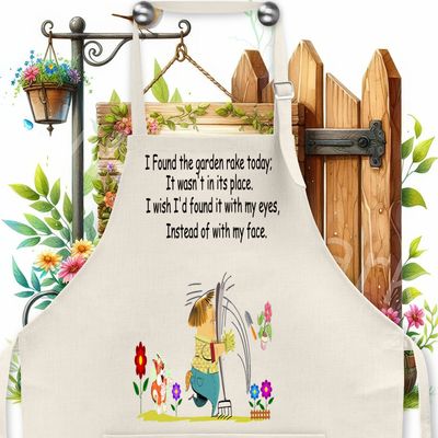 Apron: I FOUND THE GARDEN RAKE TODAY