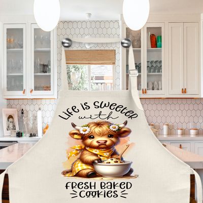 Animal Apron: LIFE IS SWEETER WITH FRESH BAKED COOKIES