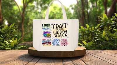 Tote Bag: CRAFT MORE WORRY LESS