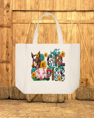 Tote Bag: JUST A GIRL WHO LOVES PIGS