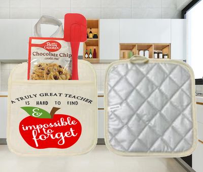 Potholders: A TRULY GREAT TEACHER IS HARD TO FIND &amp; IMPOSSIBLE TO FORGET