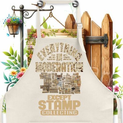 Crafting Apron: EVERYTHING IN MODERATION EXCEPT STAMP COLLECTING