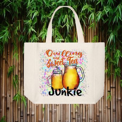 Crafting Tote Bag:  QUILLING AND SWEET TEA JUNKIE