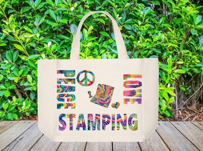 Crafting Tote Bag:  STAMPING PEACE LOVE