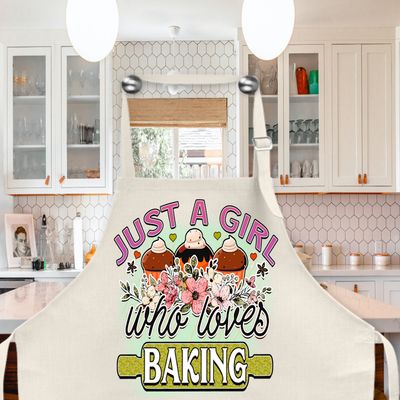 Apron: JUST A GIRL WHO LOVES BAKING