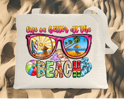 Tote Bag: LIFE IS BETTER AT THE BEACH