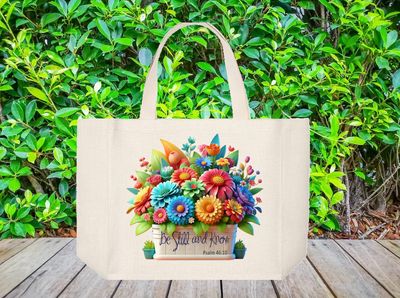 Tote Bag: BE STILL AND KNOW PSALM 46:10