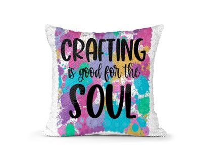 Pillow Sequin Crafting Is Good For The Soul