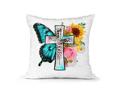 Pillow Sequin Religious Faith