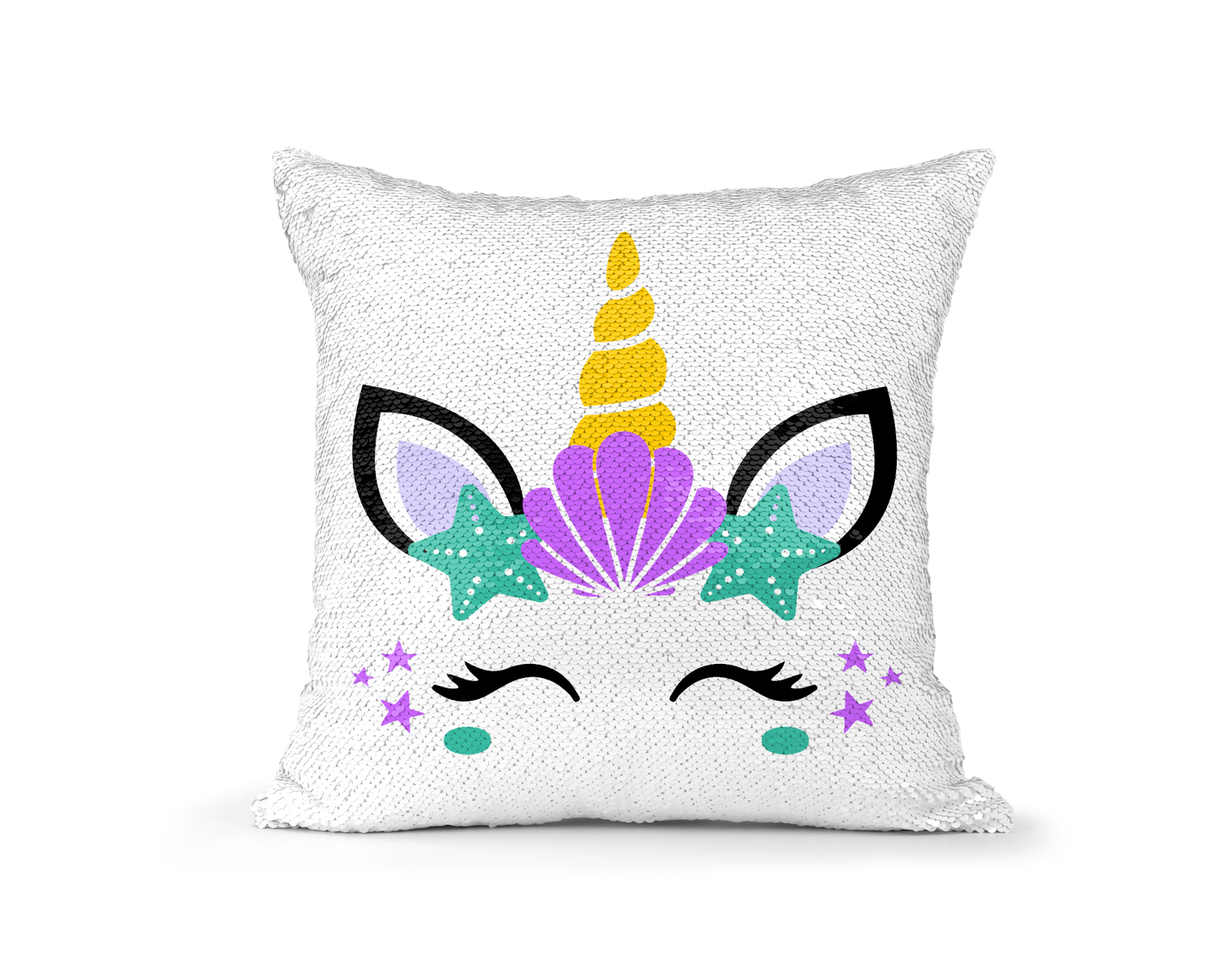 Pillow Sequin Unicorn Mermaid