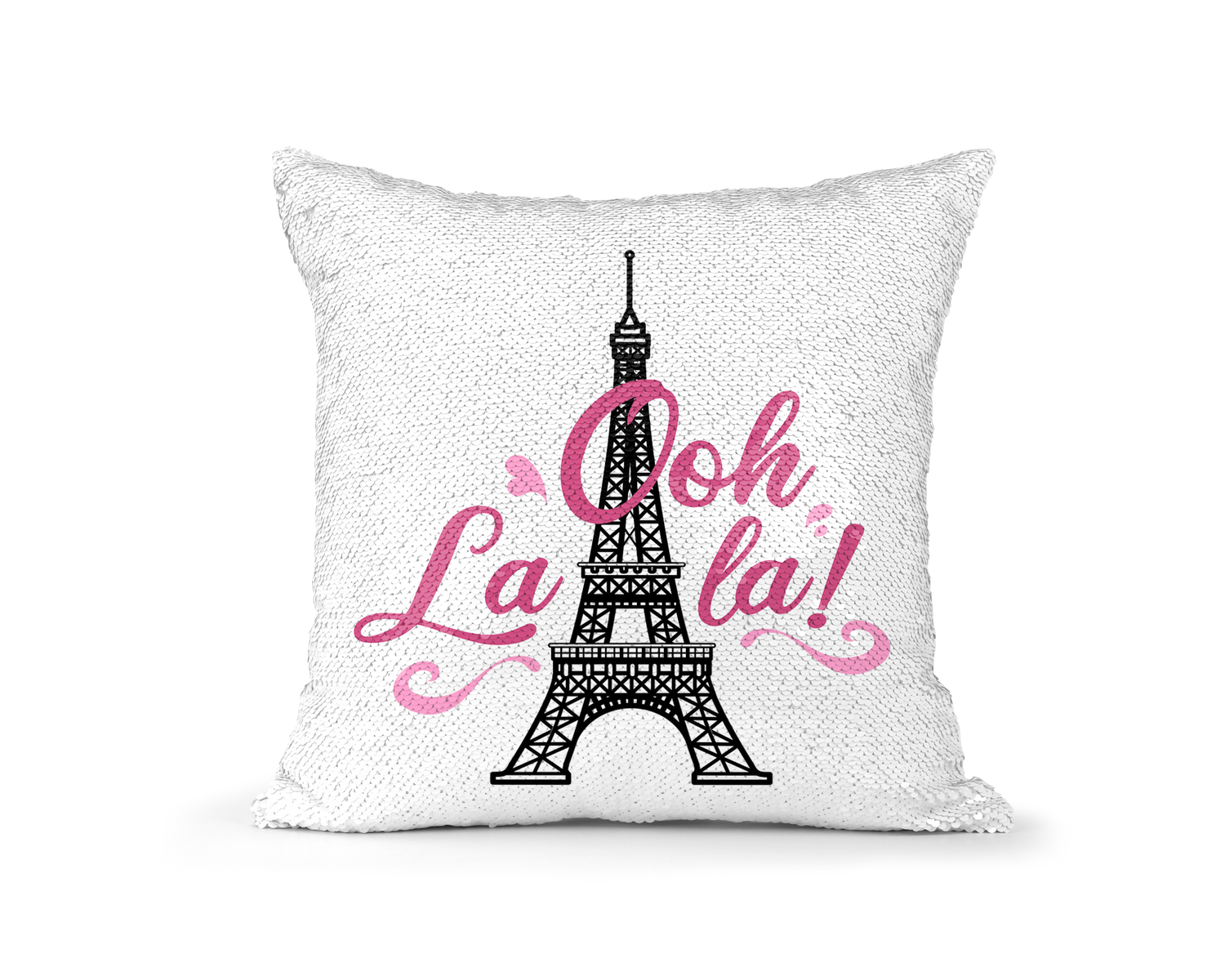 Pillow Sequin Eiffel Tower