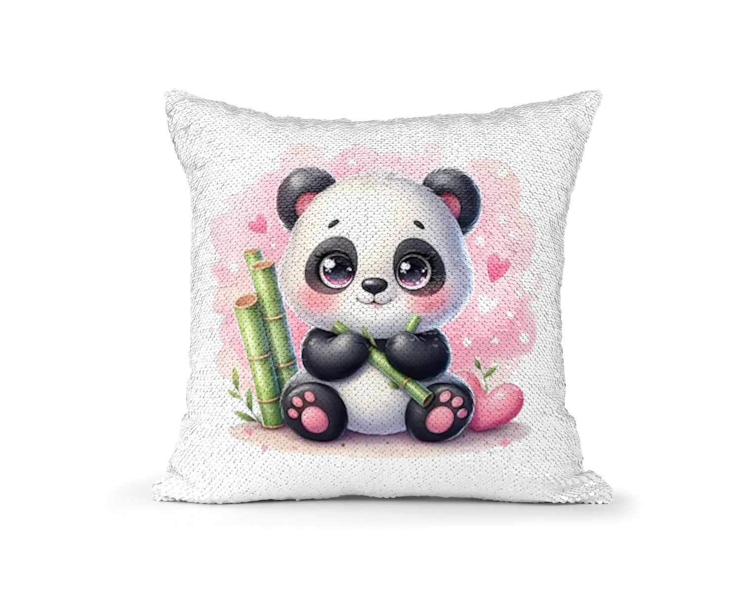 Pillow Sequin Panda Bear