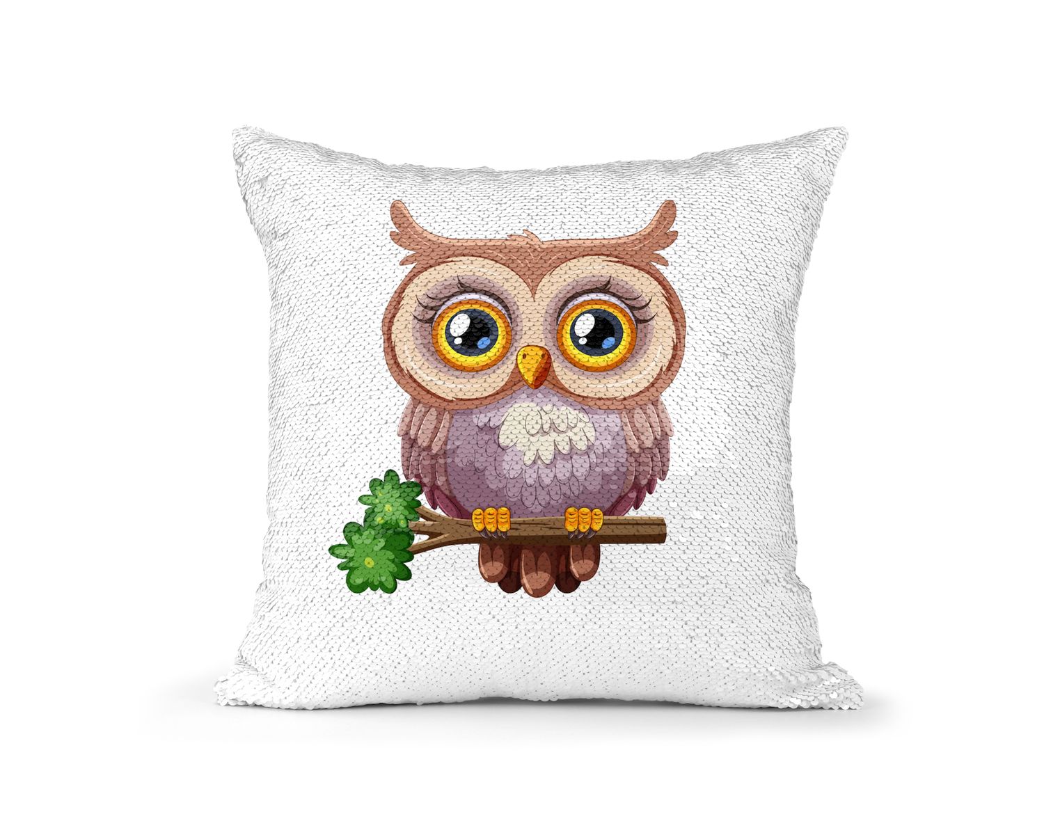Pillow Sequin Owl