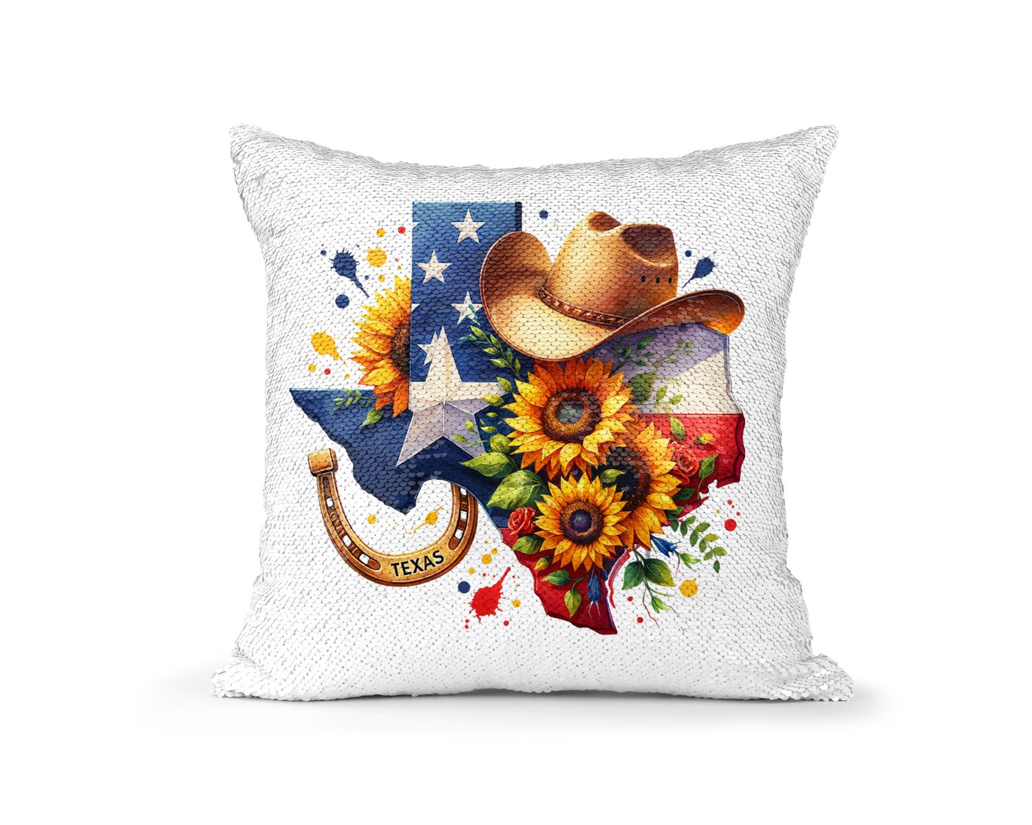 Pillow Sequin TEXAS