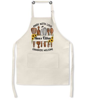 Apron:  MADE WITH LOVE NANA'S KITCHEN GRANDKIDS WELCOME