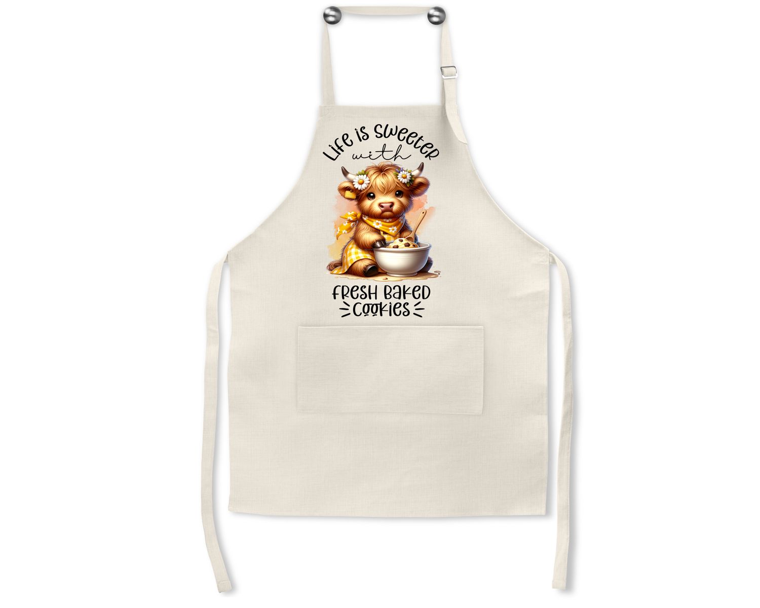 Apron: LIFE IS SWEETER WITH FRESH BAKED COOKIES