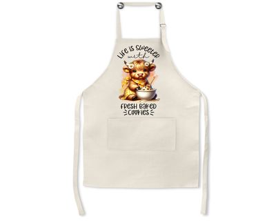 Apron: LIFE IS SWEETER WITH FRESH BAKED COOKIES