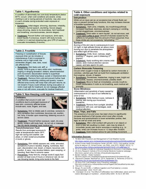 Prevent Cold Weather Injuries by US ARMY Download $1.00