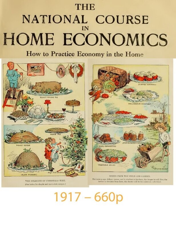 $2 Download. National Course in Home Economics. 1917 – 660p