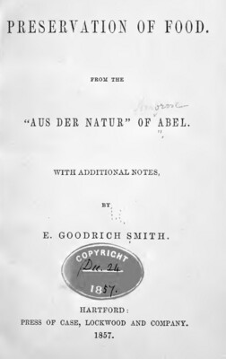 $2 Download. Preservation of Food. 1857 – 106p