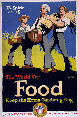 POSTER 7 The World Cry Food. Keep the Home Garden Growing