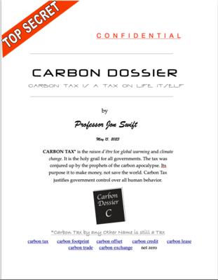 TOP SECRET "Carbon Dossier" and "Earthlings vs Climate Mafia"