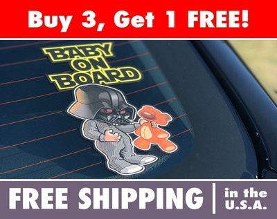 Darth Vader Baby On Board Bumper Sticker