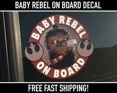 Chewbacca Baby On Board Bumper Sticker